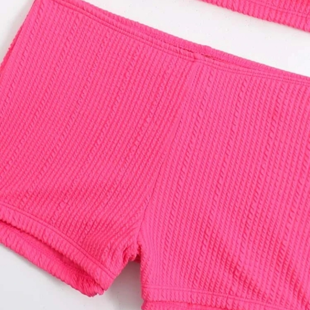 SHEIN PINK TANKINI TWO PIECE BATHING SUIT NWOT - Picture 6 of 9